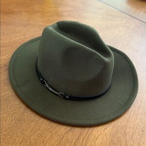 Olive Green Fedora Hat